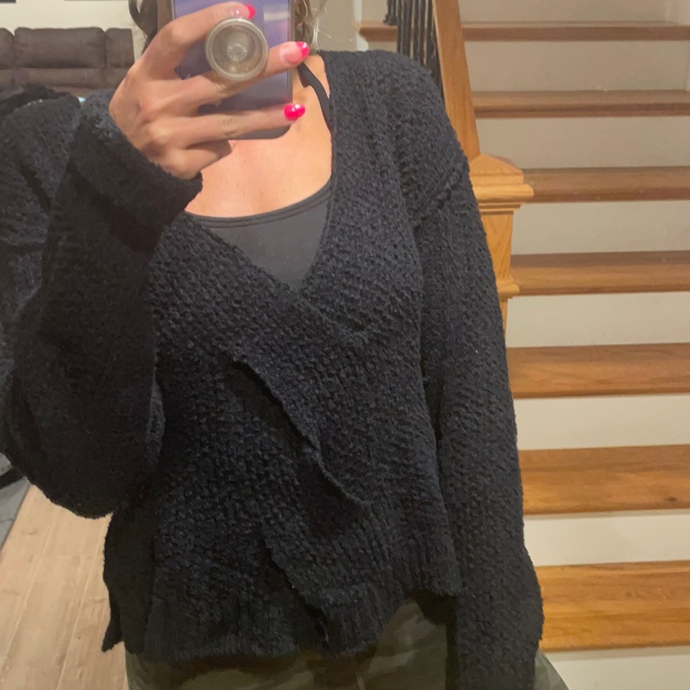 Free people cross front sweater